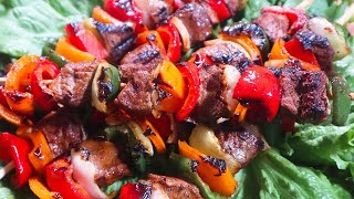 Beef Shashlik Recipe ll Cooking Beef Shashlik With Nusrat [upl. by Ashatan]