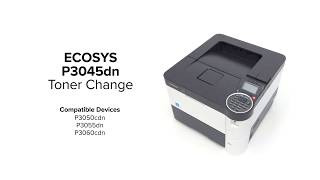 KYOCERA ECOSYS P3045dn Printer – toner change [upl. by Clovis262]