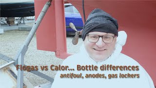 Flogas vs Calor bottle differences anodes antifoam and gas lockers log033 [upl. by Maharg774]