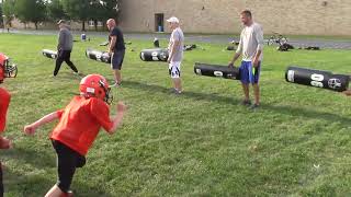 Youth Football Tackling Drills  Foot Swoop and Upper Cut [upl. by Dosi]