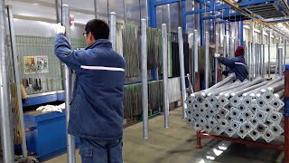 Process of making wire mesh fence in bulk Korean fence manufacturing factory [upl. by Oijres]