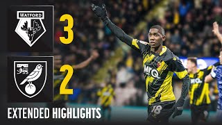 Extended Highlights 🎞️  Watford 32 Norwich City [upl. by Lirba]