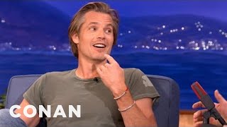 Timothy Olyphants quotJustifiedquot Character Is Getting A Lisp  CONAN on TBS [upl. by Nosyarg]