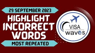 PTE HIGHLIGHT INCORRECT WORD  SEPTEMBER 2023  MOST REPEATED PREDICTIONS [upl. by Modeerf265]