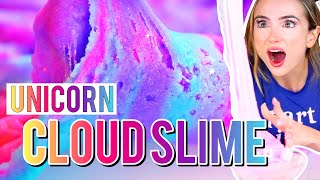 DIY Unicorn CLOUD SLIME  First Time Making Slime [upl. by Noied]