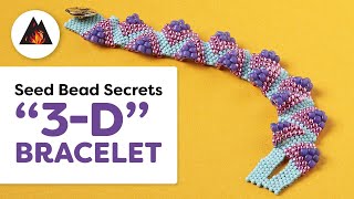 🤫 Secrets to Seed Beading Part 8  3D Peyote Stitch Flat Cellini Spiral [upl. by Sapphire]