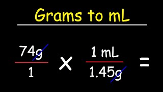 How To Convert Grams to Milliliters  g to mL [upl. by Tegirb]