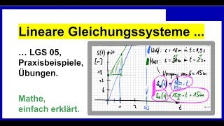 Lineare Gleichungssysteme LGS 05 Praxisbeispiele und Hausaufgabe [upl. by Cottle]