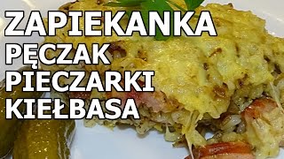 Zapiekanka Pęczak Pieczarki i Kiełbasa [upl. by Sill]