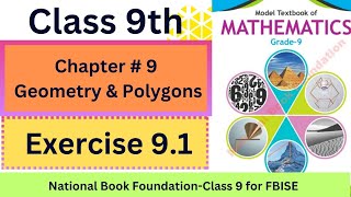 Class 9 Maths chapter 9 Exercise 91Ex 91 class 9 Maths Unit 9 Federal Textbook board Islamabad [upl. by Jermain]