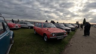 Bicester Heritage Scramble Jan 2024 pre 90s car park [upl. by Colly293]