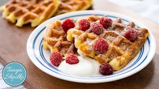 ТВОРОЖНЫЕ ВАФЛИ необыкновенно легкие  Запеченные Сырники  Farmers Cheese Tvorog Waffles [upl. by Lucky]