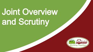 Joint Overview and Scrutiny Committee  18 September 2023 [upl. by Lucey]