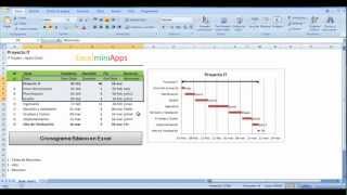 Cronograma Básico en Excel con Recursos Hitos y Tareas de Resumen [upl. by Arikaahs593]