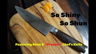 Chefs Knife Review 2  Look at the Shine Shun PREMIER 8 Chefs knife Review l Soulful Bowl [upl. by Einnahc]