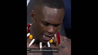 Israel Adesanya kept it brief at the ceremonial weighins 😳 shorts [upl. by Rekyr]