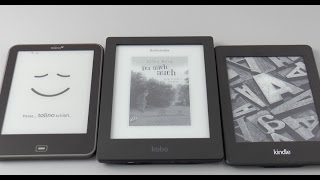 eBookReader im Vergleich Tolino Vision Kobo Aura HD Kindle Paperwhite [upl. by Gnuj]