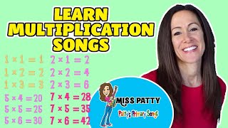 Learn Multiplication Songs for Children Times Tables Multiply Numbers 112 for Kids by Patty Shukla [upl. by Nawram]