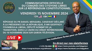 Le Pr Daniel Mengara interpelle Geoffroy Foumboula sur ses propos du Débat Référendaire du 101124 [upl. by Nisay]