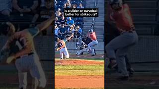 Slider vs Curveball curveball slider pitcher pitching baseball baseballplayer strikeout [upl. by Notxed]