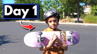 Teaching my 8 Year Old How to Skate Day 1 [upl. by Horner]