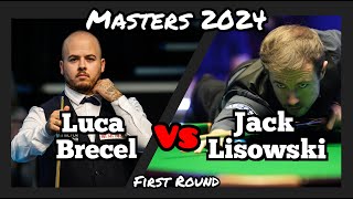 Luca Brecel vs Jack Lisowski  Masters Snooker 2024  First Round Live [upl. by Erine]