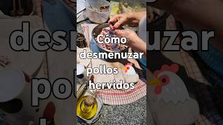 Cómo desmenuzar pollos 🐔 hervidos tutorial de gastronomia casera SanTenChan [upl. by Roseanna921]