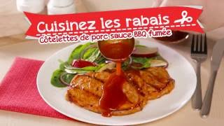 Cuisinez les rabais  recette rapide de côtelettes de porc sauce barbecue fumée [upl. by Buerger]