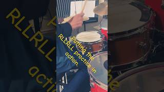 Putting the RLLRLL sticking in action live drummer music drumming drums [upl. by Ynafets]