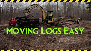 Loading Logs With Yanmar Vio 35 [upl. by Ricker558]