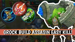 GROCK BUILD ASSASIN  BUILD BARU GROCK MOBILE LEGEND [upl. by Vassell]