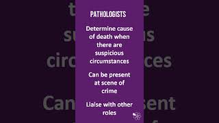 The Role of Pathologists  60 Second Criminology WJEC Level 3 Unit 3 [upl. by Creight]