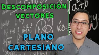 Descomposición vectorial o de vectores Plano cartesiano Fácil y sencillo [upl. by Rici]