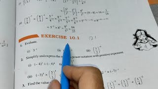 Ex101 Chapter  10 Exponents and Power  Class 8th Maths New Edition [upl. by Epillihp]