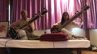 Music Sharing Sessions with CoTravelers❤️ Raga Yaman in Meditation with Sitar at Kaivalyadham [upl. by Milburn]