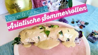 ASIATISCHE SOMMERROLLEN ★★★★★ Vegan ✓ Glutenfrei ✓ Ganz einfach ✓ [upl. by Nallid]