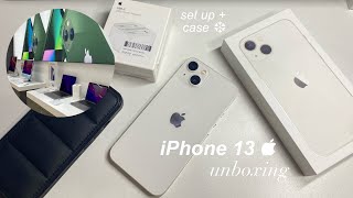 iPhone 13 starlight 256gb unboxing  setup amp accessories  [upl. by Niamjneb671]