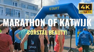 Marathon of Katwijk The Most Beautiful Coastal Run 🌊🏃‍♂️  Katwijk aan Zee  2024 [upl. by Ahsinan]