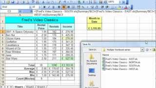 Microsoft Excel Tutorial for Beginners 34  Multiple Workbooks Pt1  Calculations [upl. by Dolly]