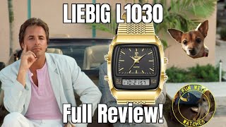 LIEBIG LB1030 Quartz Retro Digital Analog Watch Review [upl. by Annaihs]