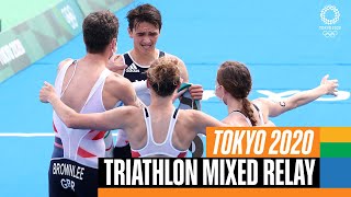 Triathlon MIXED relay 🏊🚴🏃 Tokyo Replays [upl. by Nollid]