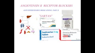 ANGIOTENSIN II RECEPTOR BLOCKERS ANTI HYPERTENSIVE MED PART II [upl. by Sharma]