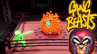 Gang Beasts  The Orange Magneto Father and Son Gameplay [upl. by Enaek999]