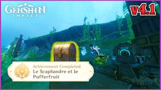 Le Scaphandre et le Pufferfruit  Hidden Achievement  v41 Guide  Genshin Impact [upl. by Amity]