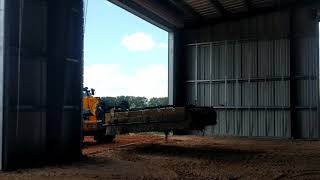 Loading hay with the JCB telehandler [upl. by Hazem800]