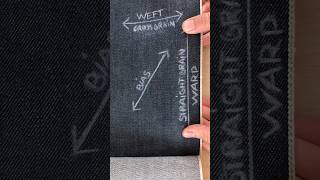 Straight grain cross grain weft and warp explain sewing101 sewingtips sewingforbeginners [upl. by Annai]