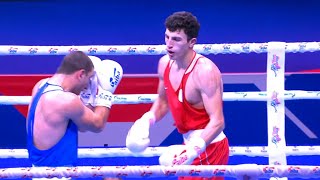 Day 6 75kg BIZHAMOV Dzhambulat RBF vs KHARABADZE Giorgi GEO  AIBA WCHs 2021 [upl. by Williamsen]