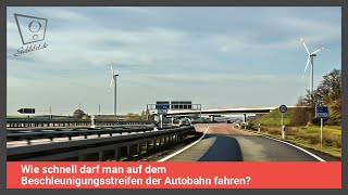 Wie schnell darf man auf dem Beschleunigungsstreifen der Autobahn fahren [upl. by Cadell476]