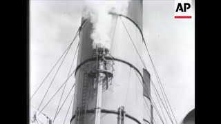 RMS Mauretania blows her Whistle as she departs 1932 [upl. by Kistner783]