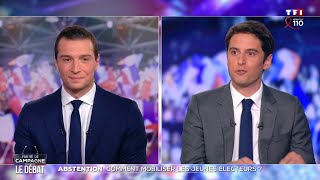 Débat G Attal  J Bardella  Replay du 20H de TF1 [upl. by Remmos]